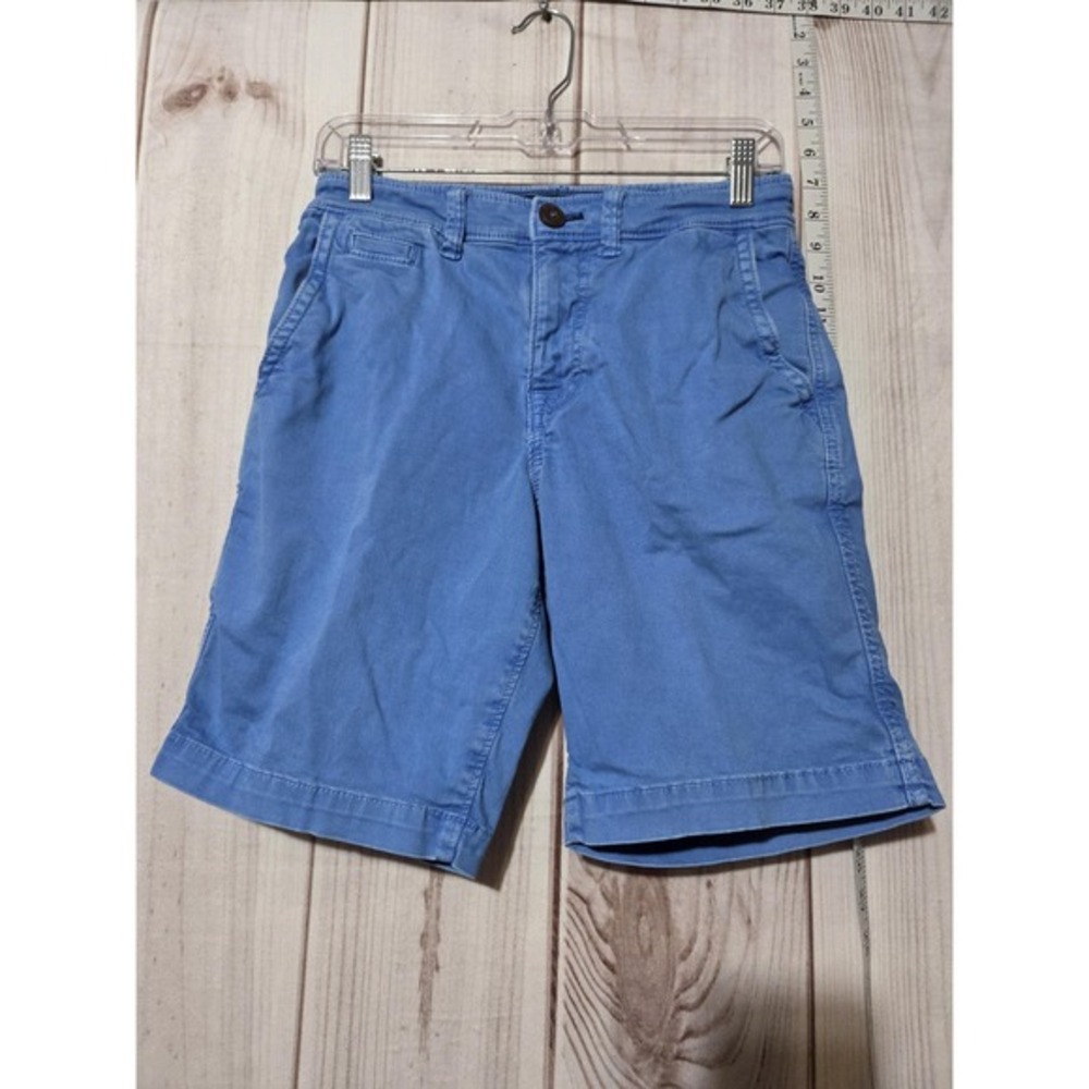 American Eagle Outfitters Classic Active Flex Blue‎ Chino Shorts Mens 26 Stretch
